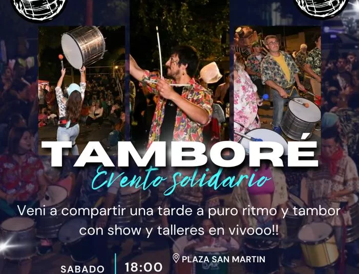 Tamboré convoca a cierre de verano con un evento solidario en Plaza San Martín