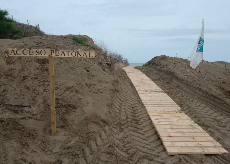 Culminaron la reapertura de la bajada vieja de Dunamar y habilitaron un camino peatonal