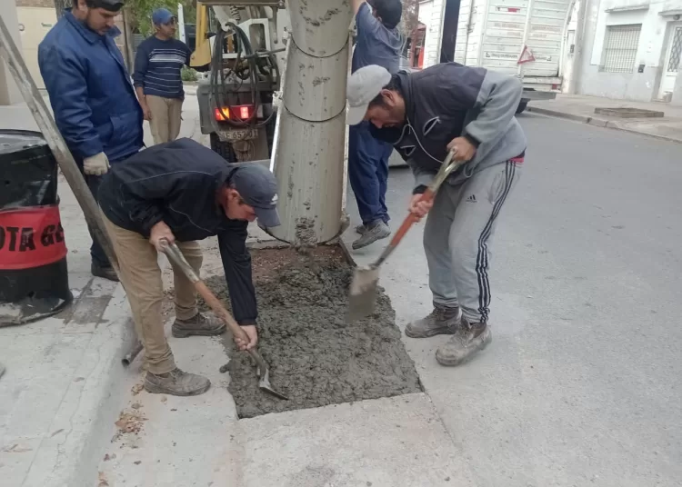 Trabajos de hormigón en diversos puntos de la ciudad