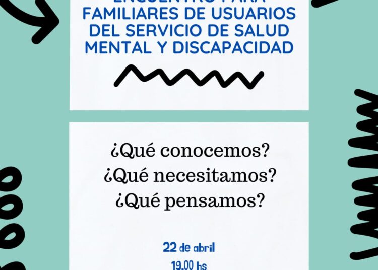 Organizan jornadas de encuentro para familias de usuarios de Salud Mental y Discapacidad