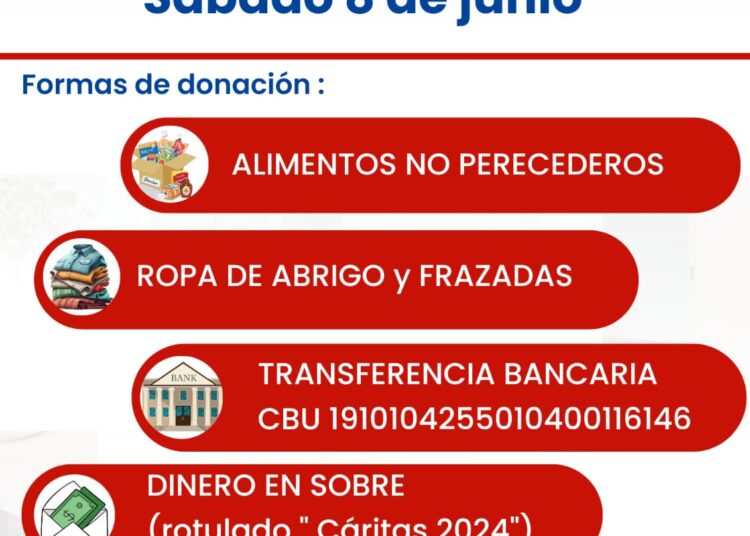 El sábado próximo, Cáritas organiza su tradicional colecta anual en la ciudad