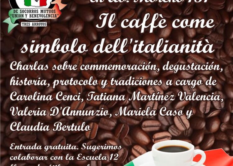 El 9 ofrecerán café y charlas por dos aniversarios centrales de la colectividad italiana