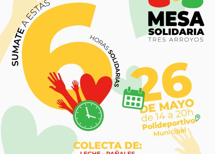 El domingo 26 se vienen Las 6 Horas Solidarias en el Polideportivo