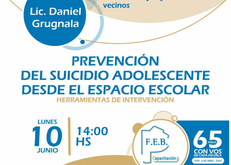 UETA ofrecerá jornada sobre suicidio adolescente el próximo 10 de junio