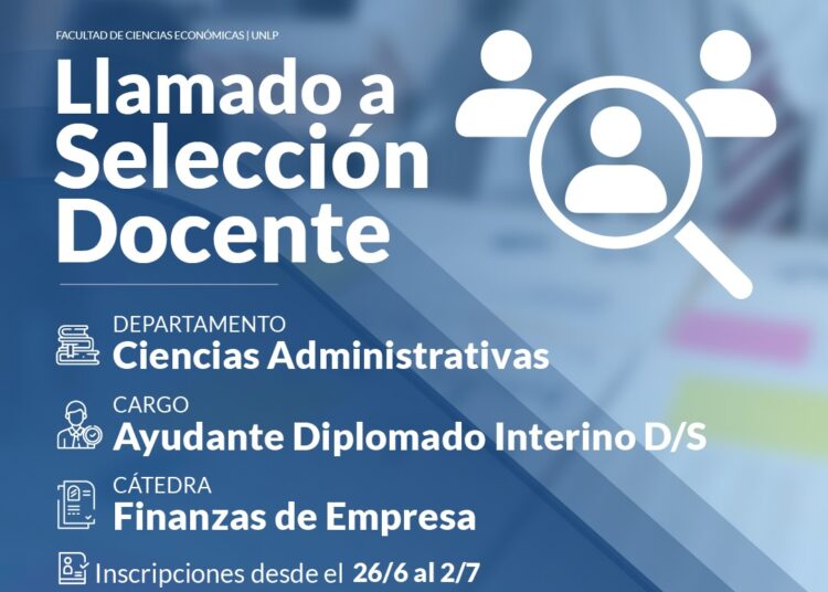 FCE – UNLP – CRESTA: Se abren las inscripciones para un llamado docente