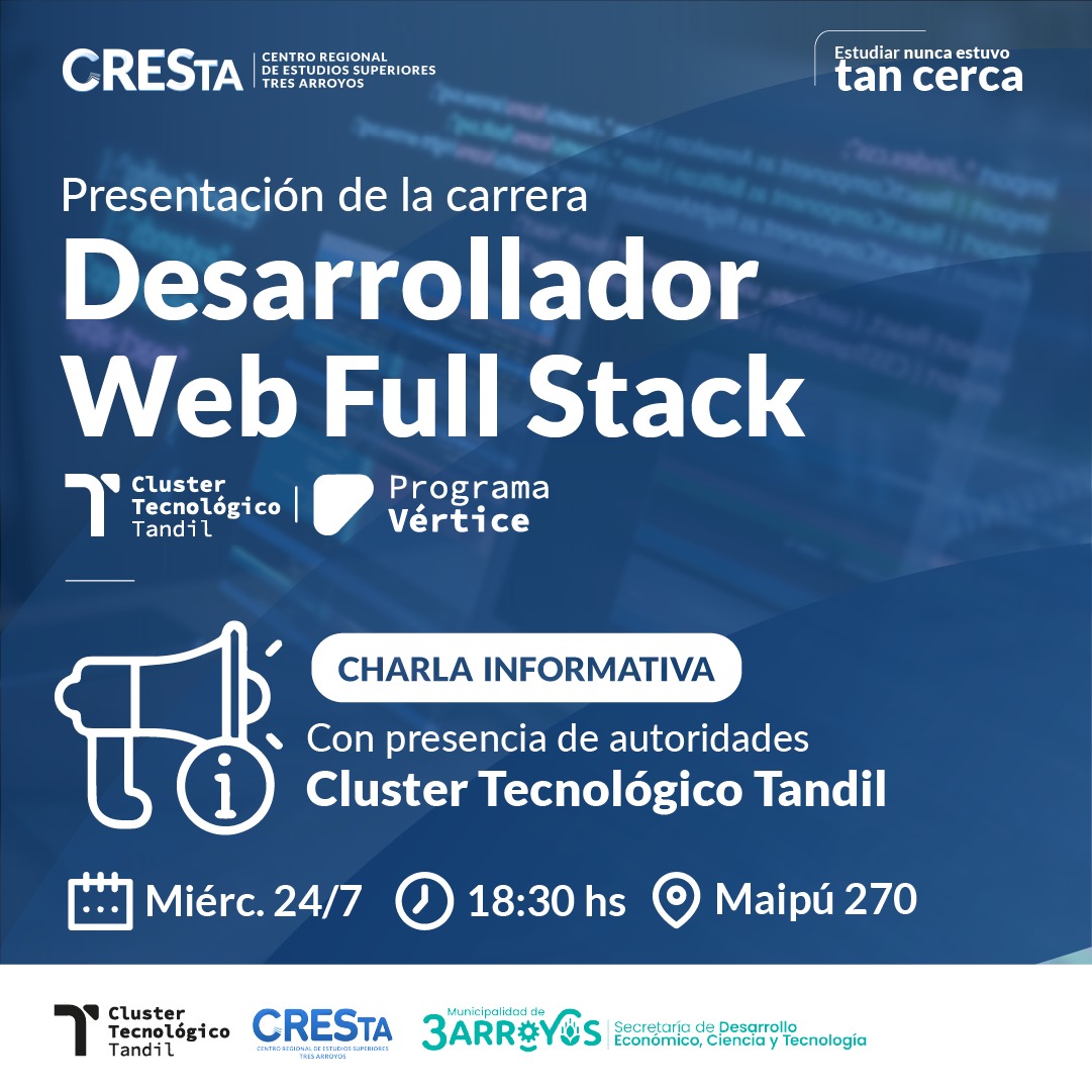 Lanzamiento de la Carrera de Desarrollador Web Full Stack en CRESTA ...