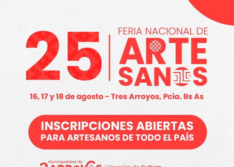 Inscripciones Abiertas para la 25º Feria Nacional de Artesanos en Tres Arroyos