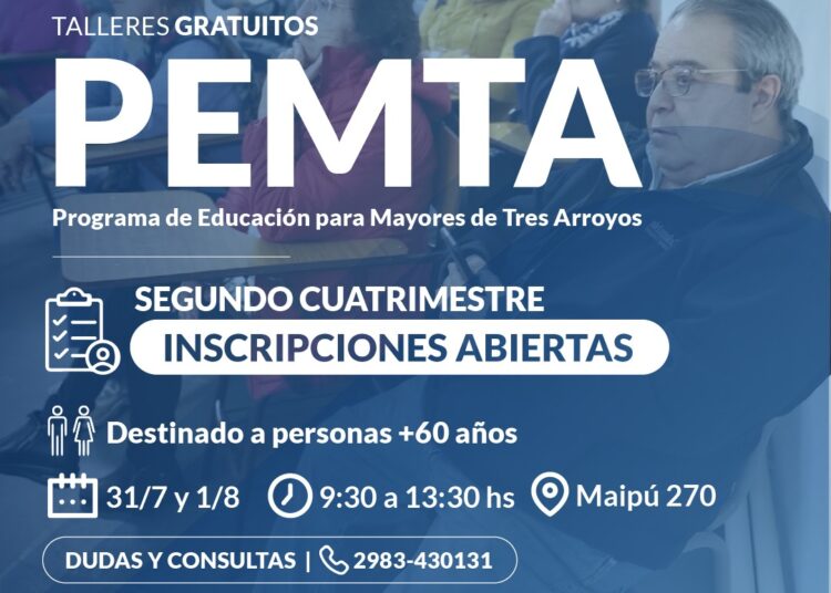 PEMTA: Finaliza el plazo de inscripción para el segundo cuatrimestre