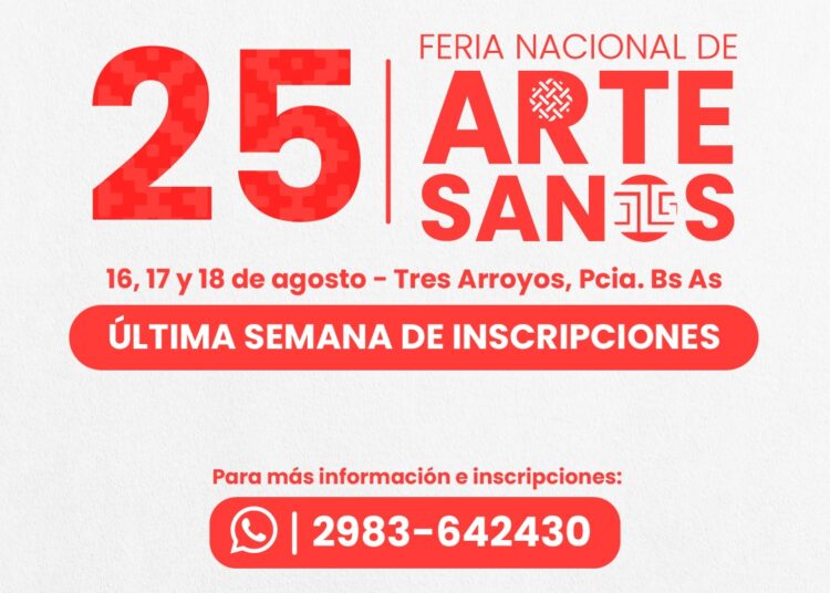 25° Feria Nacional de Artesanos: Última semana de inscripción