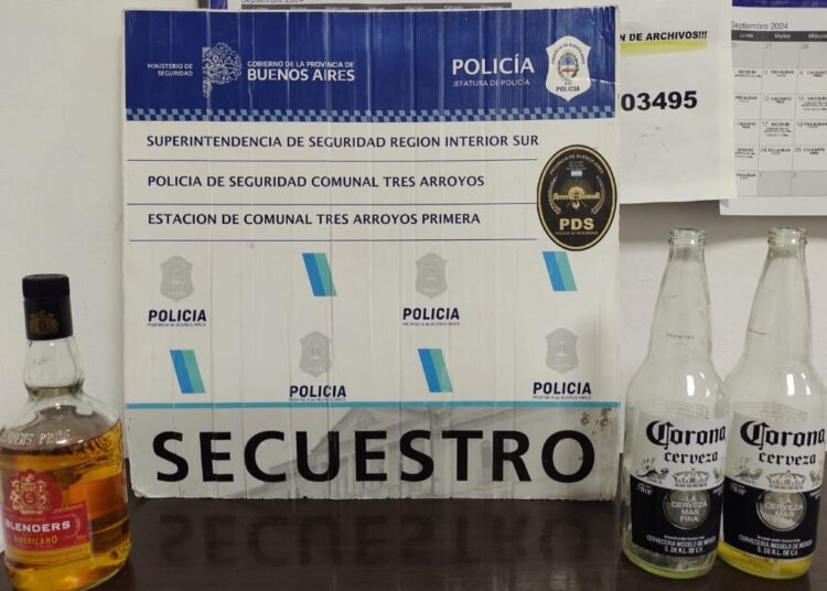 Le cortaron el brindis: un aprehendido tras robar whisky y cervezas de una parrilla