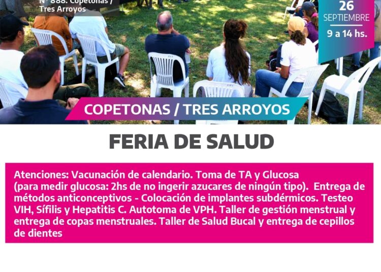 Feria de Salud gratuita en Copetonas