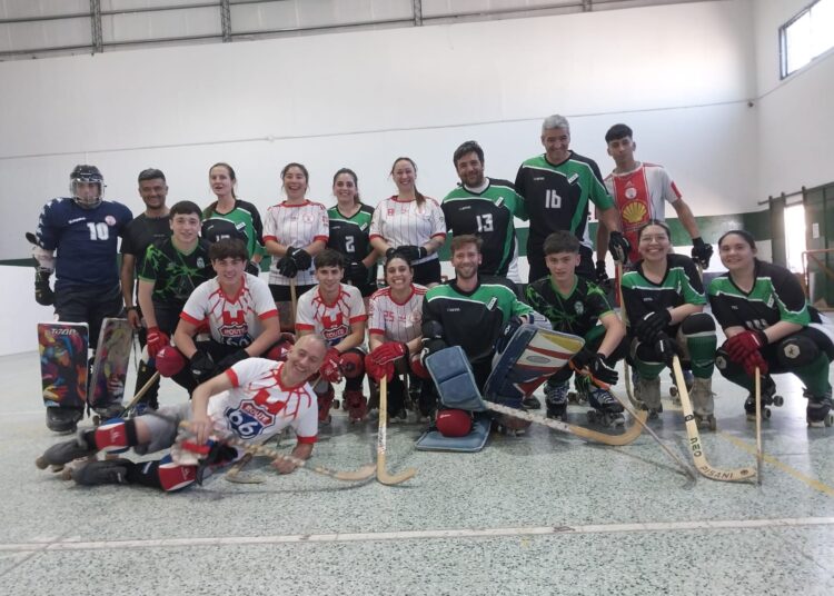Hockey sobre patines: clubes de Tres Arroyos en la presentación del bahiense Villa Mitre