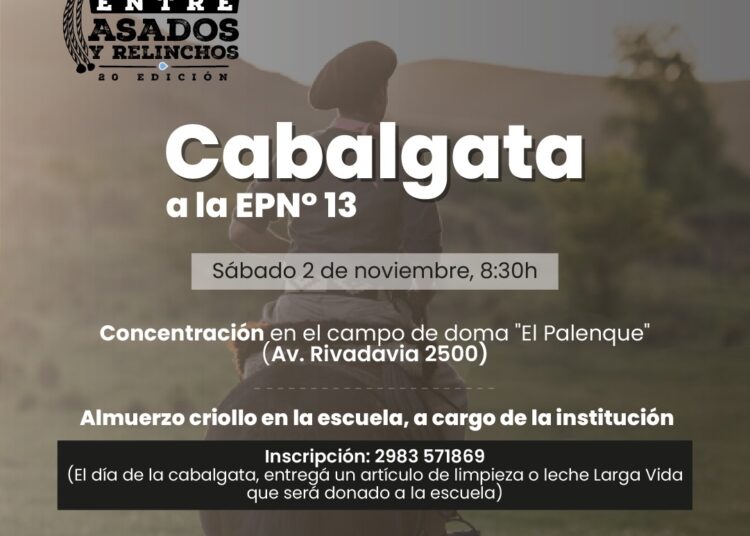 Convocan a cabalgata por el vigésimo aniversario de Entre Asados y Relinchos