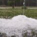 De forma sorpresiva, granizó por al menos diez minutos