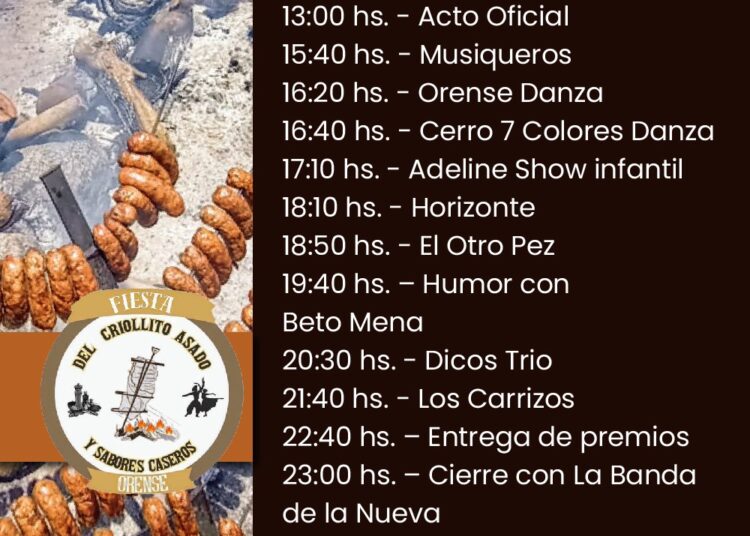 Habrá transporte gratuito para la Fiesta del Criollito Asado y Sabores Caseros en Orense