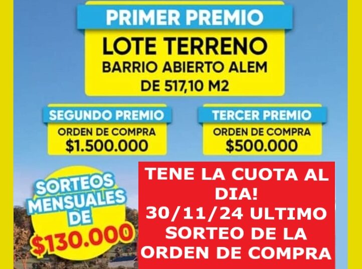 Gran rifa del Club Olimpo: ¡Tu sueño más cerca de hacerse realidad!»