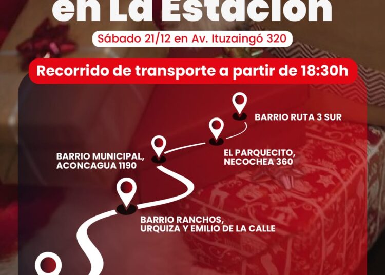 Habrá traslado gratuito desde los barrios para visitar a Papá Noel en La Estacion