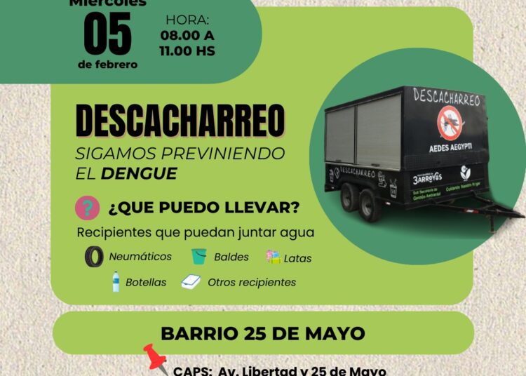 Descacharreo en el barrio Benito Machado