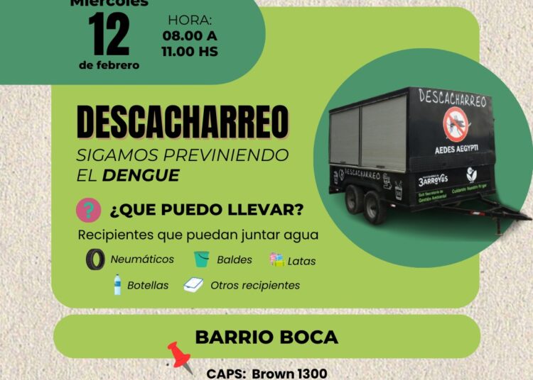 Descacharreo en el barrio Boca
