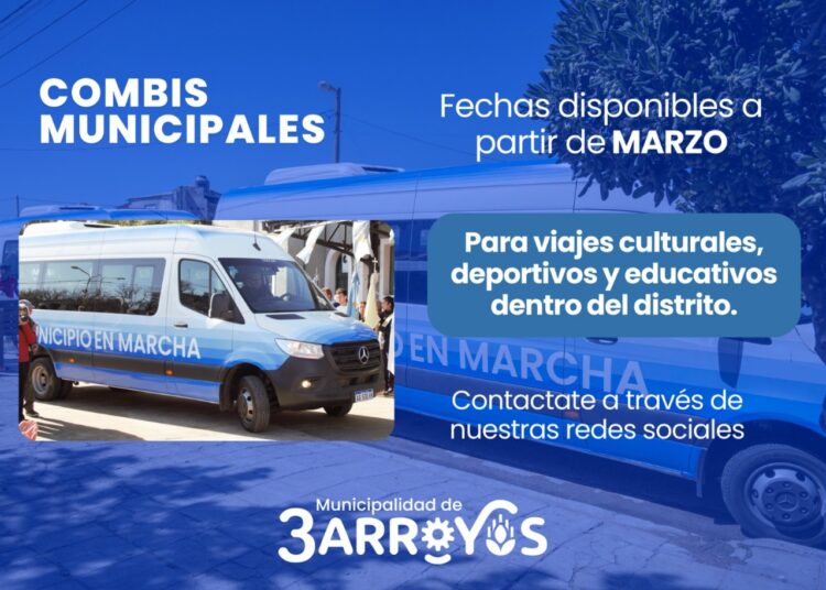 Reservá tu lugar en las combis municipales