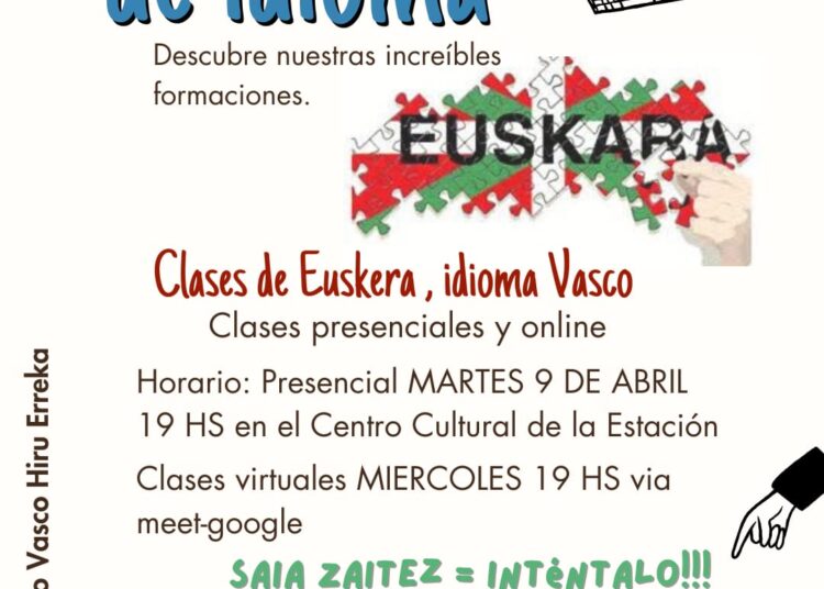 Comenzarán a dictar clases de idioma vasco en el Centro Cultural La Estación