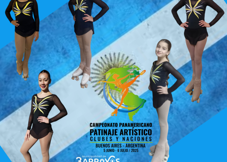 Cinco patinadoras tresarroyenses representarán a Argentina en los Juegos Panamericanos