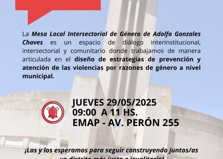 Chaves convoca a una nueva mesa local intersectorial de Género