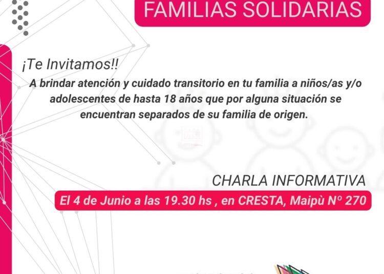 Convocatoria a Familias Solidarias: Abrí las puertas de tu hogar
