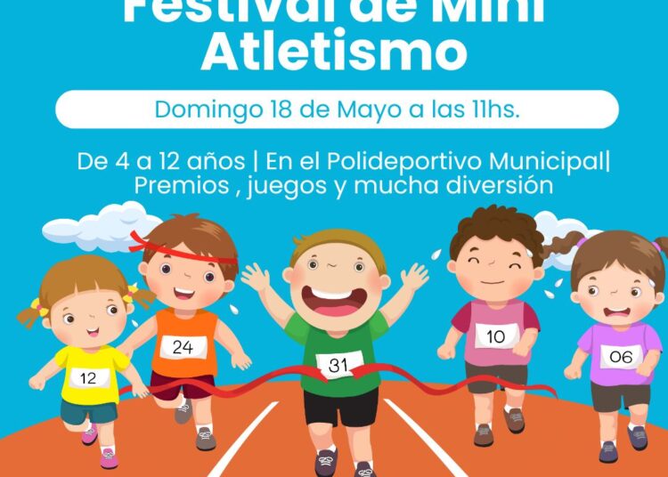 Festival de Mini Atletismo este Domingo 18 de Mayo en el Polideportivo