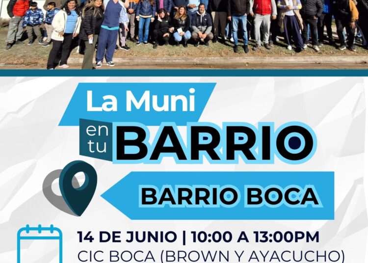 La Muni en tu Barrio llega al Barrio Boca este sábado