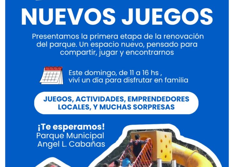 Invitación a la inauguración de la primera etapa de remodelación de los juegos