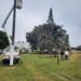 Recambiaron luminarias en la Plaza San Martín de Claromecó