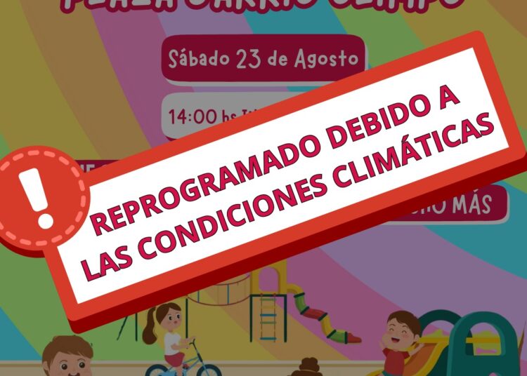 Se reprograma la inauguración de la plaza del barrio Olimpo