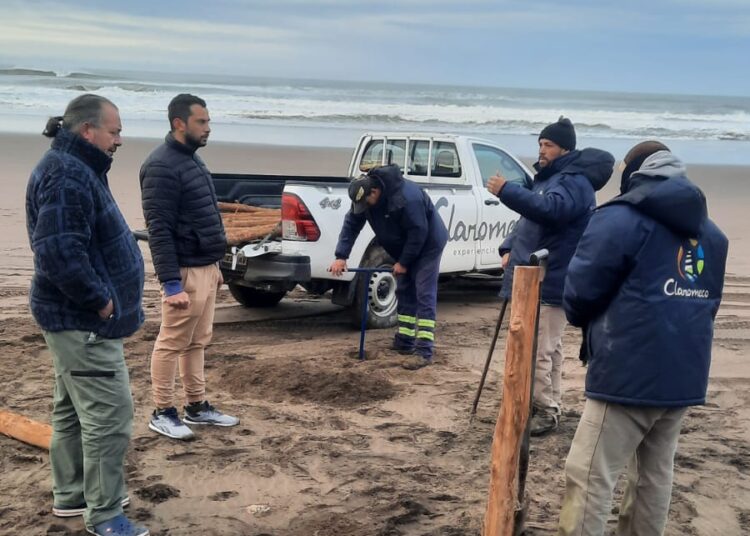 Avanzan los trabajos para proteger la playa en Claromecó y Dunamar