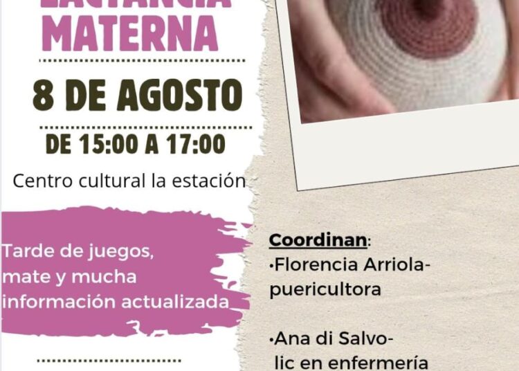 Semana de la Lactancia: invitan a un encuentro comunitario para compartir, informarse y construir red