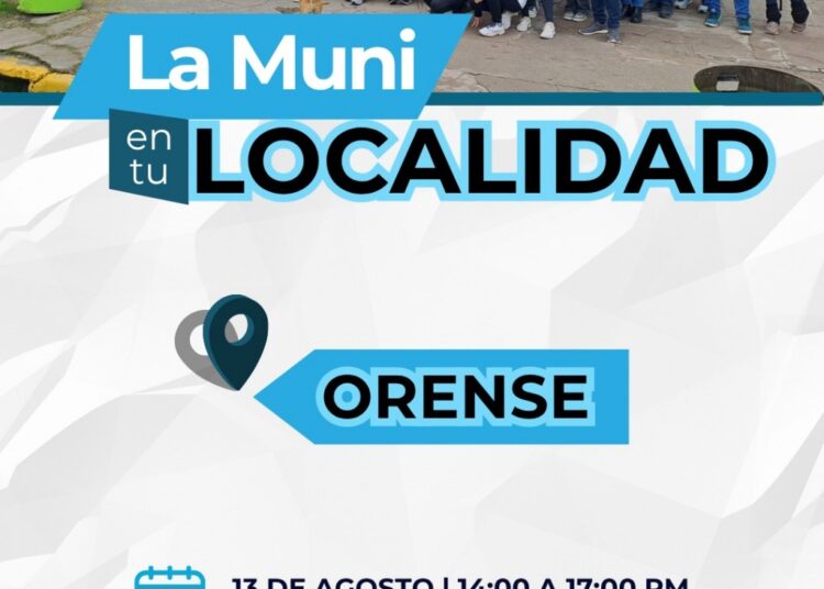 Mañana en Orense: la Municipalidad llega con “La Muni en tu Localidad”