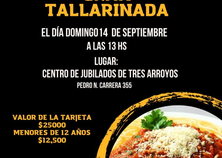 Parroquia Nuestra Señora del Carmen  invita   a una gran tallarinada