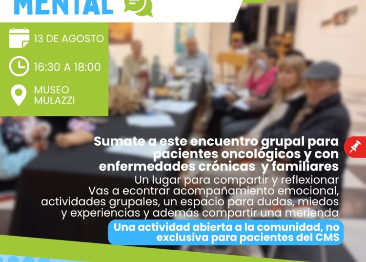 Invitan a un nuevo encuentro para pacientes oncológicos y con enfermedades crónicas