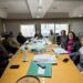 Referentes del Vecinalismo con autoridades de la Sociedad Rural intercambiando propuestas sobre Ente Vial y Seguridad Rural.