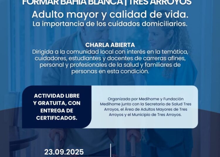Capacitación gratuita: “Adulto mayor y calidad de vida. La importancia de los cuidados domiciliarios”