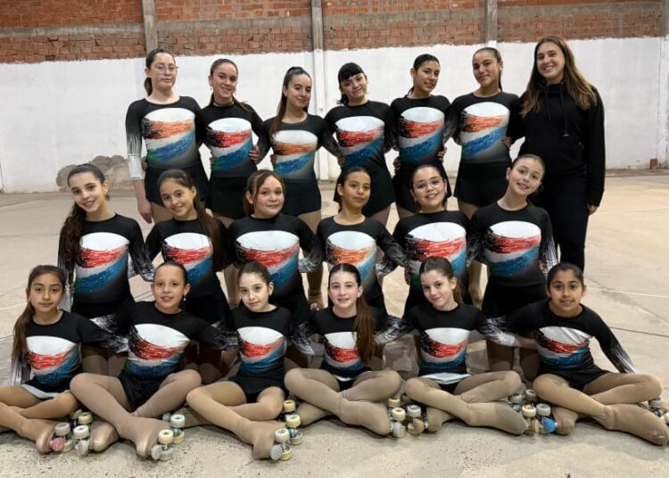 Colegiales patina en Monte Hermoso representando a la Asociación del Centro