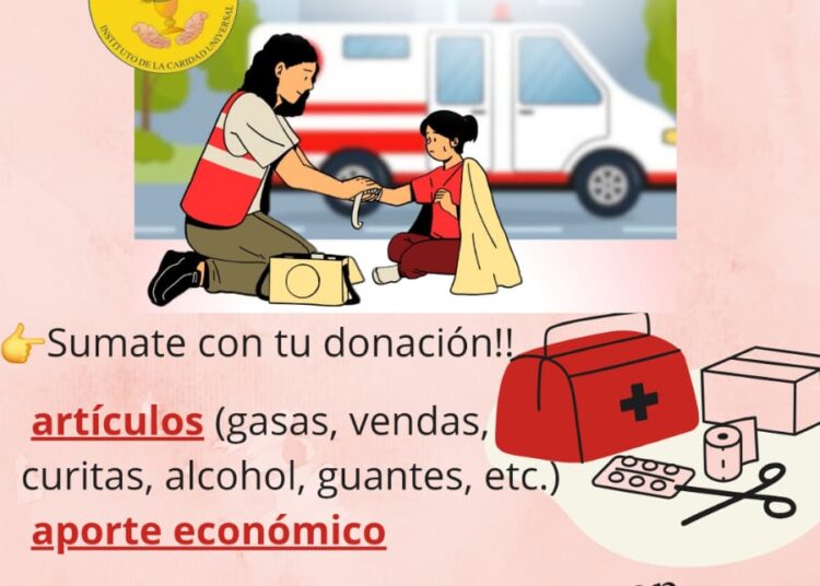 El Instituto de Caridad Universal impulsa una colecta de elementos de botiquín en Tres Arroyos