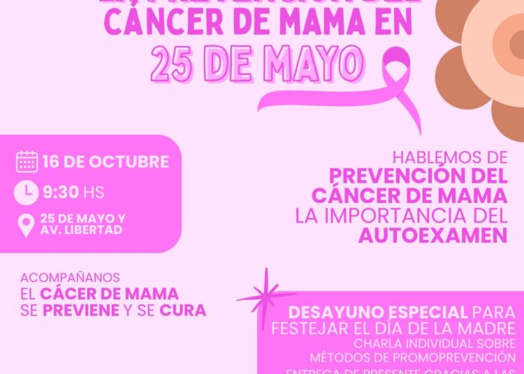 Desayuno por el Día de la Madre y la Prevención del Cáncer de Mama en el CAPS 25 de Mayo