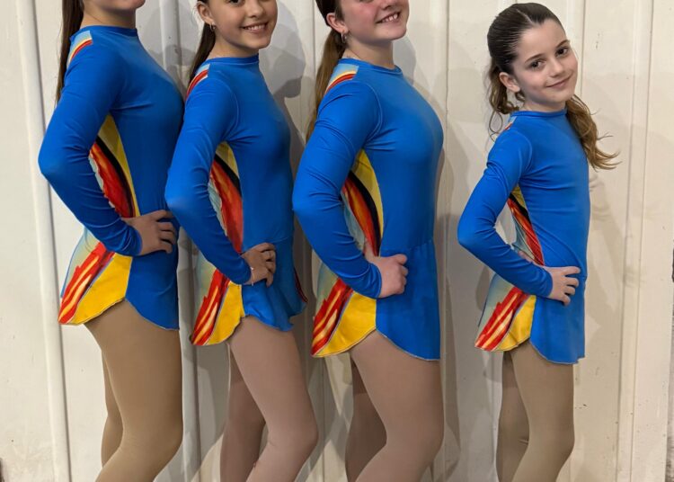 Patinadoras de Colegiales en la fase final de los Bonaerenses