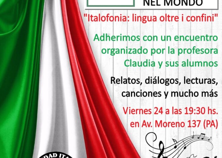 La Sociedad Italiana adhiere a la «Settimana della lingua italiana nel mondo»