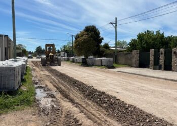 Cháves: el municipio inició la pavimentación de nueve calles con producción y mano de obra local
