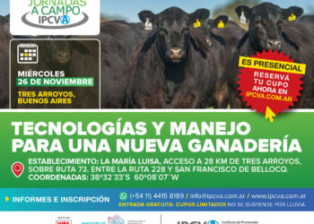 26 de noviembre: Jornada a Campo del IPCVA en Tres Arroyos, Buenos Aires