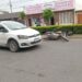 Motociclista hospitalizado tras choque en avenida