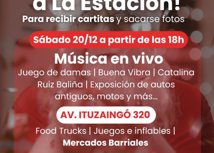 Domingo de fiesta en el Parque: nueva edición de la Feria con emprendedores y la visita de Papá y Mamá Noel