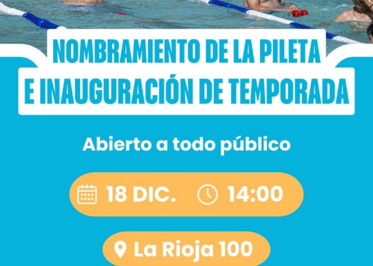 Nombramiento de la Pileta Municipal e inauguración de temporada